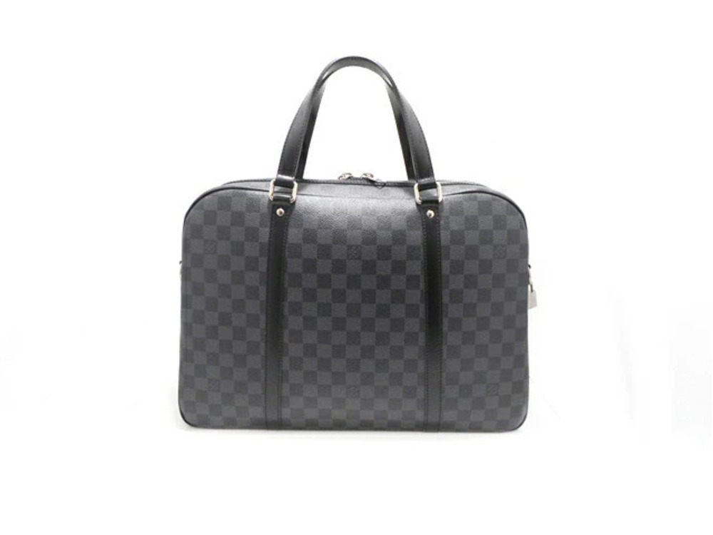 LOUIS VUITTON Bag Port Voyage Handbag Damier Graphite Black